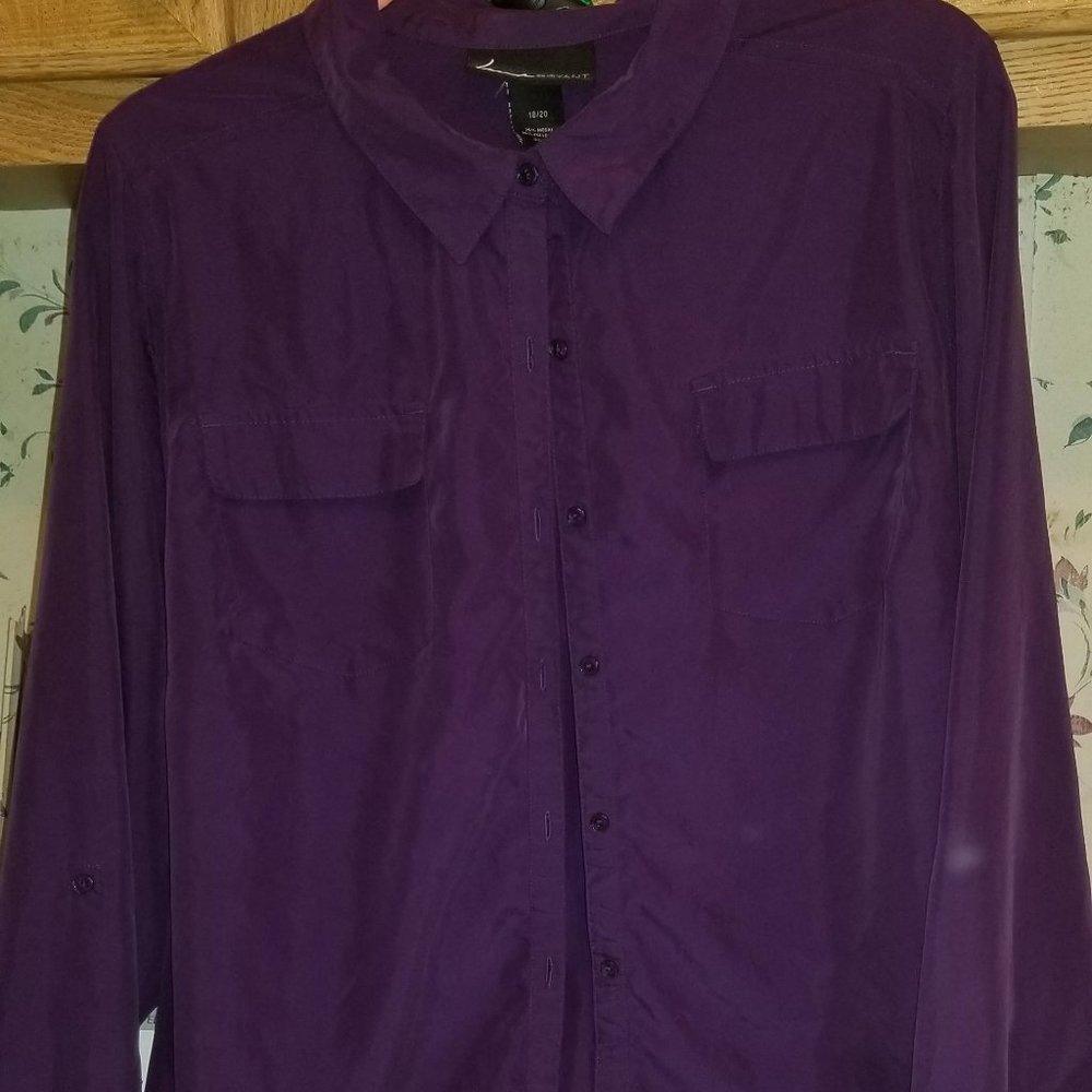 Silky Purple Buttondown